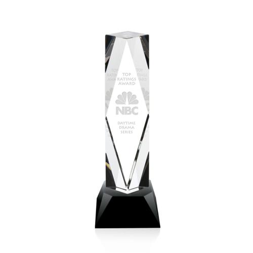 Corporate Awards - President Black on Base Obelisk Crystal Award