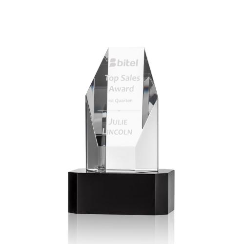 Corporate Awards - Ashford Obelisk on Black Base Crystal Award