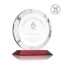 Gibralter Red Circle Crystal Award