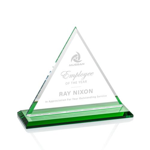Corporate Awards - Dresden Green  Pyramid Crystal Award