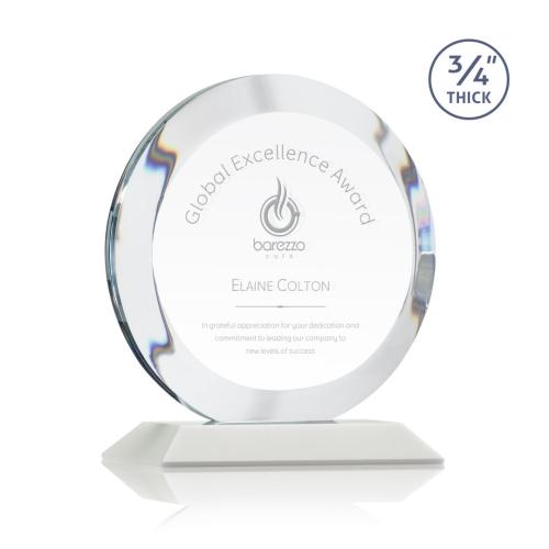 Corporate Awards - Gibralter White Circle Crystal Award