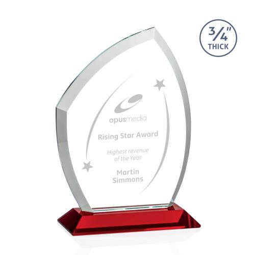 Corporate Awards - Daltry Red Abstract / Misc Crystal Award