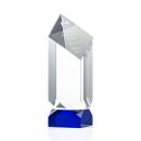 Achilles Tower Blue Obelisk Crystal Award