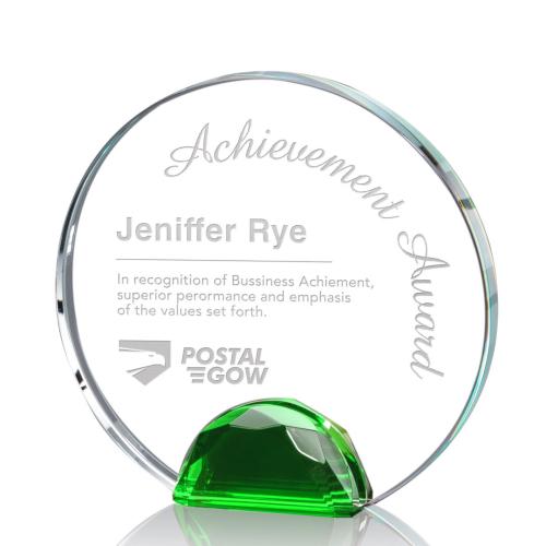 Corporate Awards - Maplin Green  Circle Crystal Award