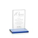 Heathrow Sky Blue Rectangle Crystal Award