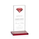 Bayview Gemstone Ruby Obelisk Crystal Award
