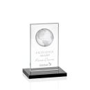 Brannigan Globe Black  Rectangle Crystal Award