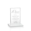 Heathrow White Rectangle Crystal Award