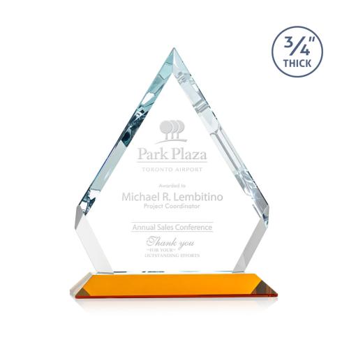 Corporate Awards - Apex Amber Diamond Crystal Award