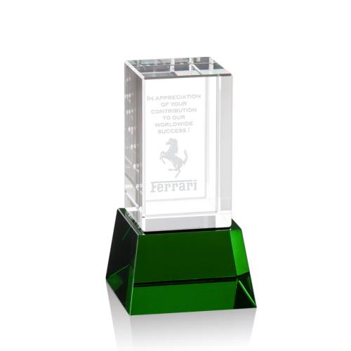 Corporate Awards - Robson Green on Base Obelisk Crystal Award
