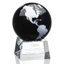 Blythwood Globe Black Spheres Crystal Award