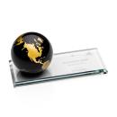 Fairfield Globe Black Spheres Crystal Award