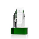 Ashford Obelisk on Green Base Crystal Award