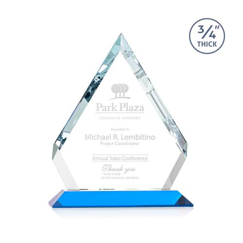 Corporate Awards - Apex Sky Blue  Diamond Crystal Award