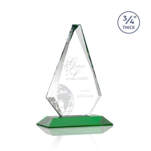 Corporate Awards - Windsor Green Diamond Crystal Award