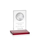 Brannigan Globe Red Rectangle Crystal Award