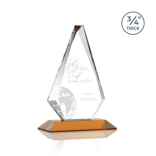 Corporate Awards - Windsor Amber Diamond Crystal Award