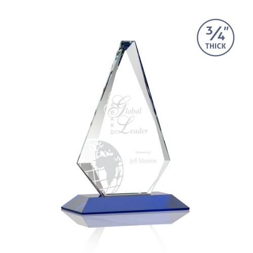 Corporate Awards - Windsor Blue Diamond Crystal Award