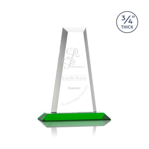 Corporate Awards - Imperial Green Obelisk Crystal Award