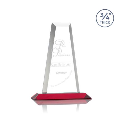 Corporate Awards - Imperial Red Obelisk Crystal Award