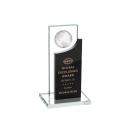 Sherwood Globe Black Rectangle Crystal Award