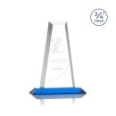 Imperial Sky Blue Obelisk Crystal Award