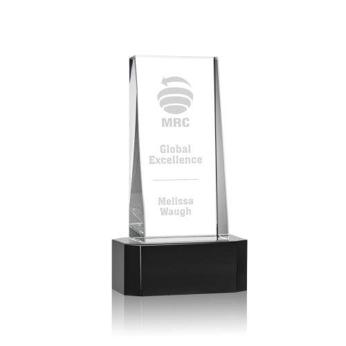 Corporate Awards - Milnerton Black on Base Obelisk Crystal Award