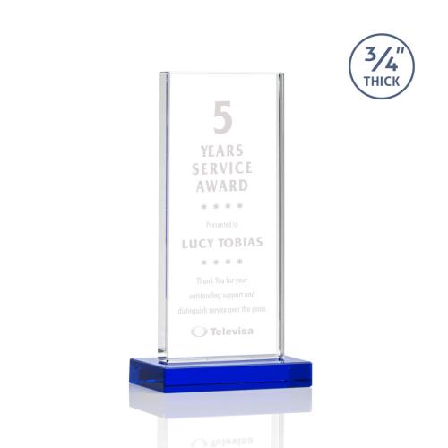 Corporate Awards - Arizona Blue Rectangle Crystal Award