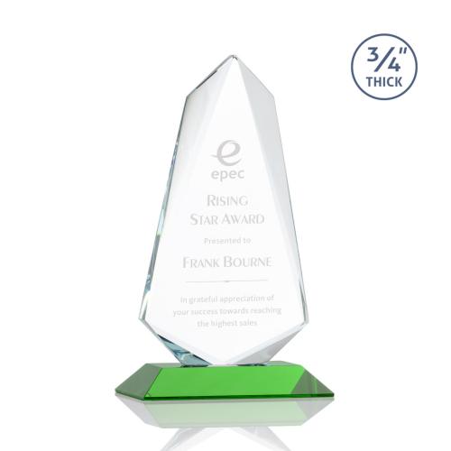 Corporate Awards - Sheridan Green Arch & Crescent Crystal Award