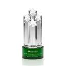 Ascot Star Green  Obelisk Crystal Award