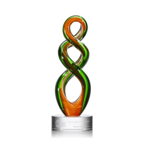 Corporate Awards - Glass Awards - Art Glass Awards - Highlander Clear Abstract / Misc Glass Award