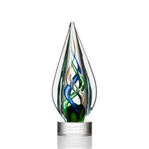 Corporate Awards - Glass Awards - Art Glass Awards - Mulino Clear Glass Award