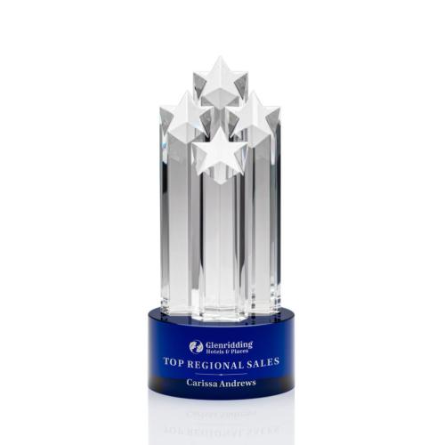 Corporate Awards - Ascot Star Blue Obelisk Crystal Award