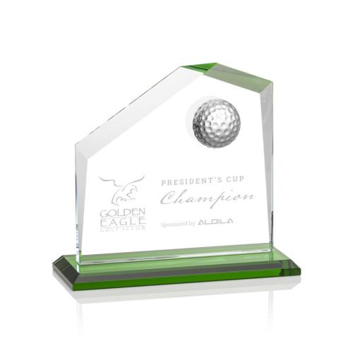 Corporate Awards - Andover Golf Green  Peak Crystal Award