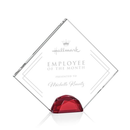 Corporate Awards - Deerfield Red  Diamond Crystal Award
