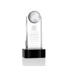 Sherbourne Globe Black on Base Obelisk Crystal Award