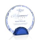 Galveston Full Color Blue Circle Crystal Award