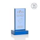 Hathaway Sky Blue Rectangle Crystal Award