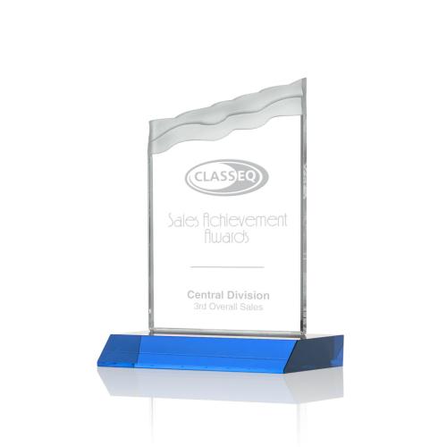 Corporate Awards - Oakwood Sky Blue Peak Crystal Award