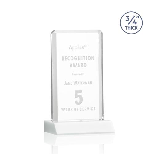 Corporate Awards - Crystal Awards - Southport White  Rectangle Crystal Award