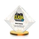Teston Full Color Amber  Diamond Crystal Award