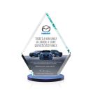 Canton Full Color Blue Diamond Crystal Award