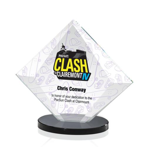 Corporate Awards - Teston Full Color Black Diamond Crystal Award
