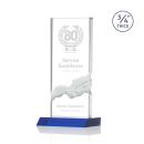 Poole Blue Rectangle Crystal Award