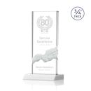 Poole White Rectangle Crystal Award
