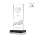 Poole Black Rectangle Crystal Award