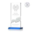 Poole Sky Blue Rectangle Crystal Award