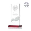 Poole Red Rectangle Crystal Award