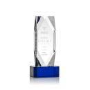 Delta Blue on Base Obelisk Crystal Award