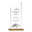 Conacher Full Color Amber Peak Crystal Award
